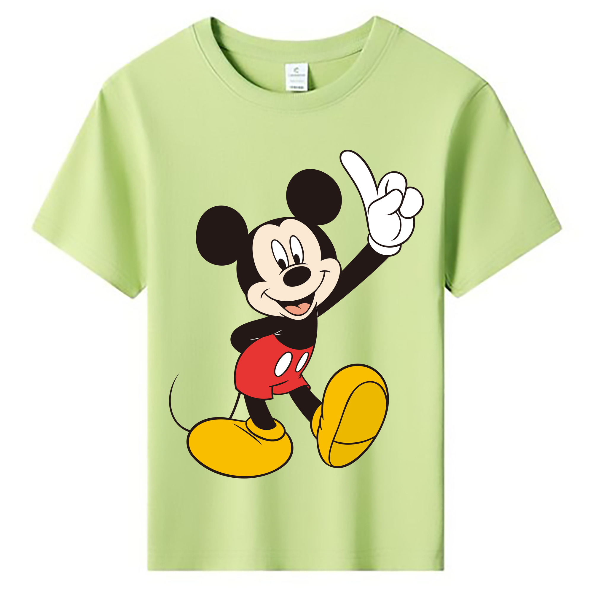 ミッキーマウス Mickey Mouse 綿100％キッズTシャツ（フロントプリント）